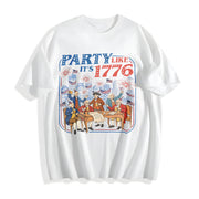 Party Like It’s 1776 Cotton T-Shirt in White