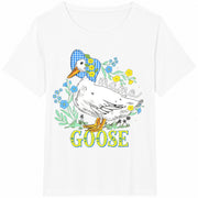 One Silly Goose Mom Cotton T-Shirt in White
