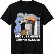 Benson's Gonna Kill Us Cotton T-Shirt in Black