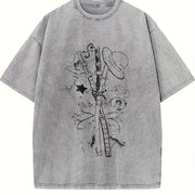 Good Girls Turn Bad Vintage Washed T-Shirt in Gray