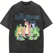 The Land Before Time Dinosaur Friends vintage washed oversized T-shirt in Black