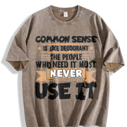 1 Pcs Heavy Adorable Vintage Washed T-Shirt in Brown
