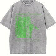 Anthurium Crystallinum Vintage Washed T-Shirt in Gray