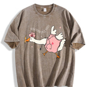 Registered Nurse Silly Goose Vintage Washed T-Shirt in Brown