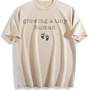 Cute Pregnancy ® Growing a Tiny Human Vintage Washed T-Shirt in Beige