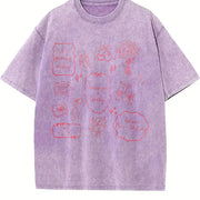 Future Mrs Custom Engagement Vintage Washed T-Shirt in Purple