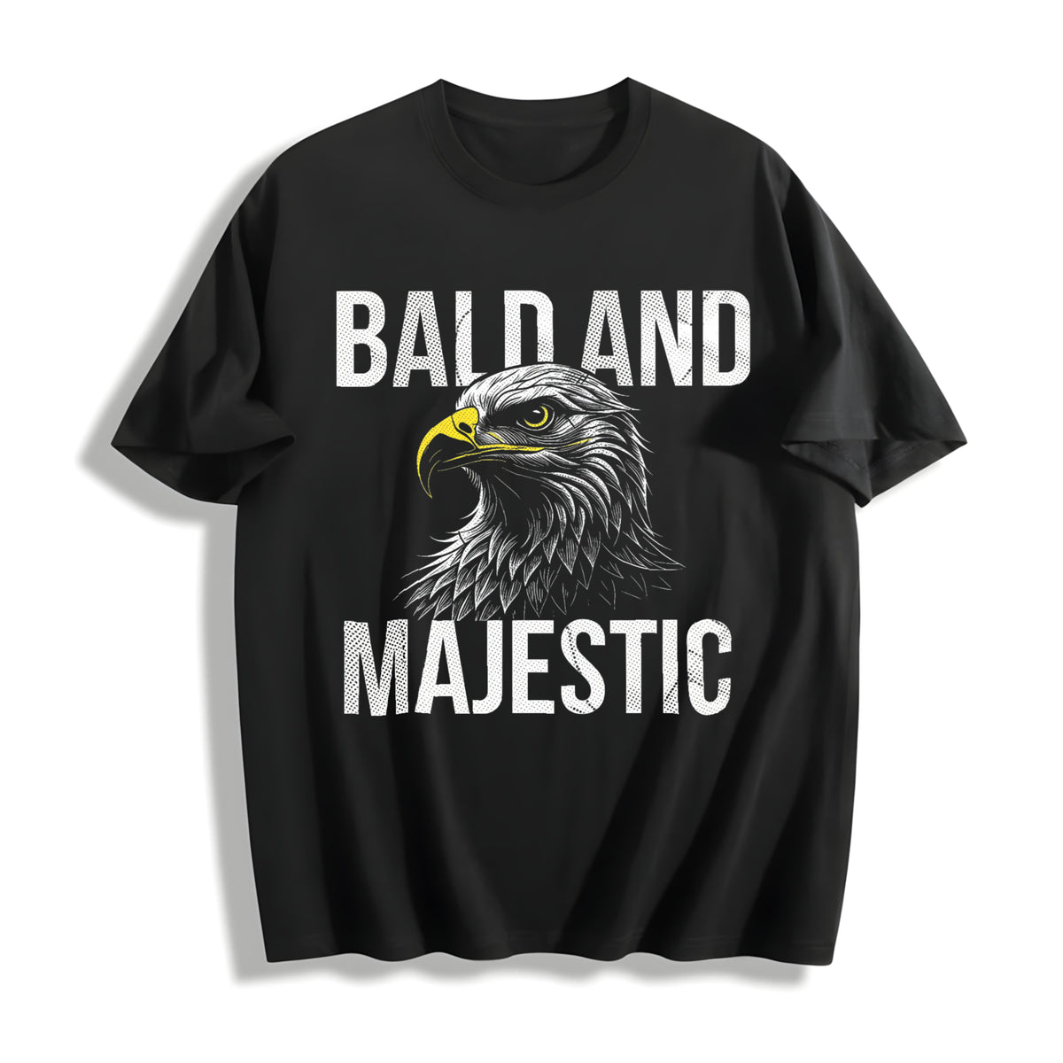 Bald and Majestic Sarcastic Eagle Novelty for Classic Cotton T-Shirt in Black