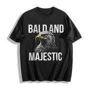 Bald and Majestic Sarcastic Eagle Novelty for Classic Cotton T-Shirt in Black