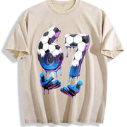 67 Soccer Vintage Washed T-Shirt in Beige