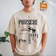 911 GT3RS Vintage Washed T-Shirt in Beige