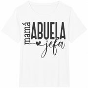 La Abuela Mas Bonita Grandma Cotton T-Shirt in White