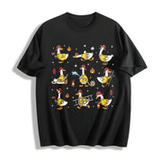 Firefighter Goose Fire Dept Cotton T-Shirt in Black