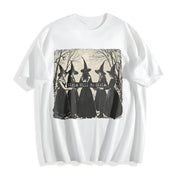 The Girls Will Be Girls Witch Cotton T-Shirt in White
