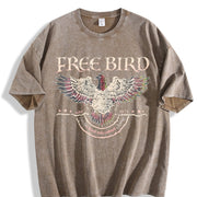 Free Bird Old School Band vintage washed oversized T-shirt in Brown
