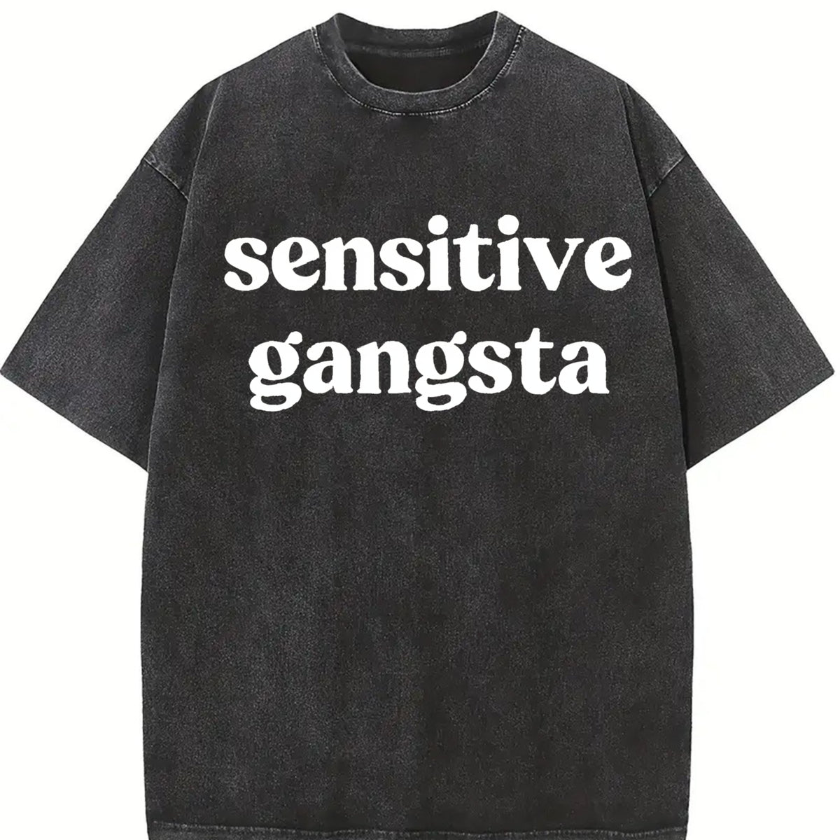 Sensitive Gang Vintage Washed T-Shirt in Black