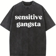 Sensitive Gang Vintage Washed T-Shirt in Black