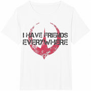 I Have Friends Everywhere Cotton T-Shirt in White