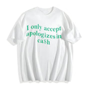 Slogan Crop for Holiday Outdoor Cotton T-Shirt in White