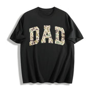 Camo Dad Fathers Day for Dad Cotton T-Shirt in Black