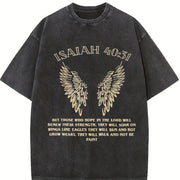 Faith Over Fear Tank Vintage Washed T-Shirt in Black