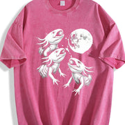 Axolotl Moon Pepper Vintage Washed T-Shirt in Red