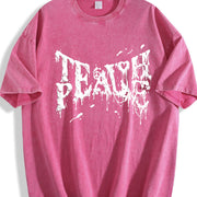 Death Metal Typography Vintage Washed T-Shirt in Red