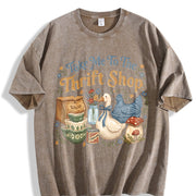 Take Me To The Thrift Shop Thrifting vintage washed oversized T-shirt in Brown