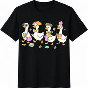 Teacher Kindergarten Teacher Goose Preschool Teacher First Cotton T-Shirt in Black