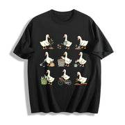 Earth Day Goose Earth Day Cotton T-Shirt in Black