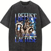 I Refuse to Tolerate Lactose Vintage Washed T-Shirt in Black