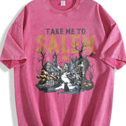 Take Me to Salem Vintage Washed T-Shirt in Red