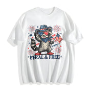 Feral & Free 4th of July Cotton T-Shirt in White