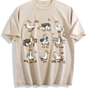 Silly Goose Roofer Vintage Washed T-Shirt in Beige