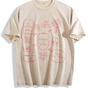 Future Mrs Custom Engagement Vintage Washed T-Shirt in Beige