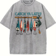 Catch Ya Later Vintage Washed T-Shirt in Gray