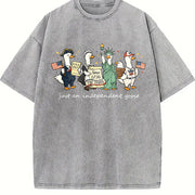 250th America Anniversary Independent Goose vintage washed oversized T-shirt in Gray