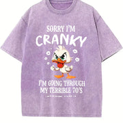 Easter 70s Duck Couple Shop Vintage Washed T-Shirt in Purple