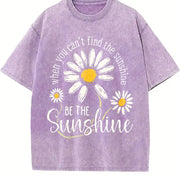 Be the Sunshine Vintage Washed T-Shirt in Purple