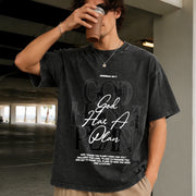 God Has a Plan Jeremiah 29:11 Vintage Washed T-Shirt in Black