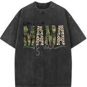 Glitter and Dirt Mama Of Vintage Washed T-Shirt in Black