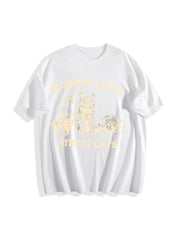 Support Local Street Cats Cotton T-Shirt in White