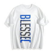 Geometric Smooth Cotton T-Shirt in White