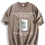 Father's Day from Daughter Vintage Washed T-Shirt in Brown