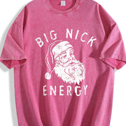 Big Nick Energy Santa Vintage Washed T-Shirt in Red