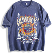 Sun vintage washed oversized T-shirt in Blue