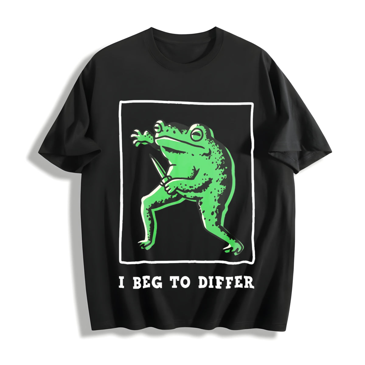 I Disagree Cotton T-Shirt in Black