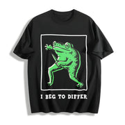 I Disagree Cotton T-Shirt in Black