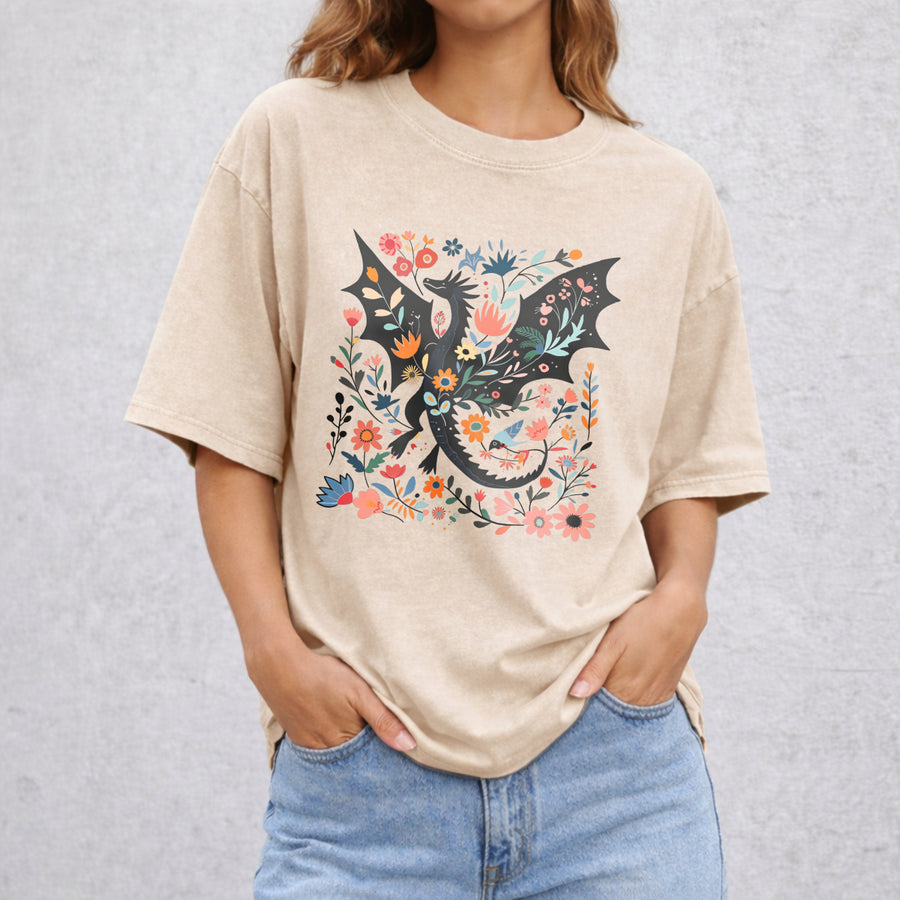 Abraxos vintage washed oversized T-shirt in Beige