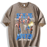 Retro Limited WWE Stone Cold Austin WrestleMania 41 vintage washed oversized T-shirt in Brown