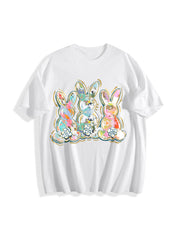 Brushstroke Easter Cotton T-Shirt in White